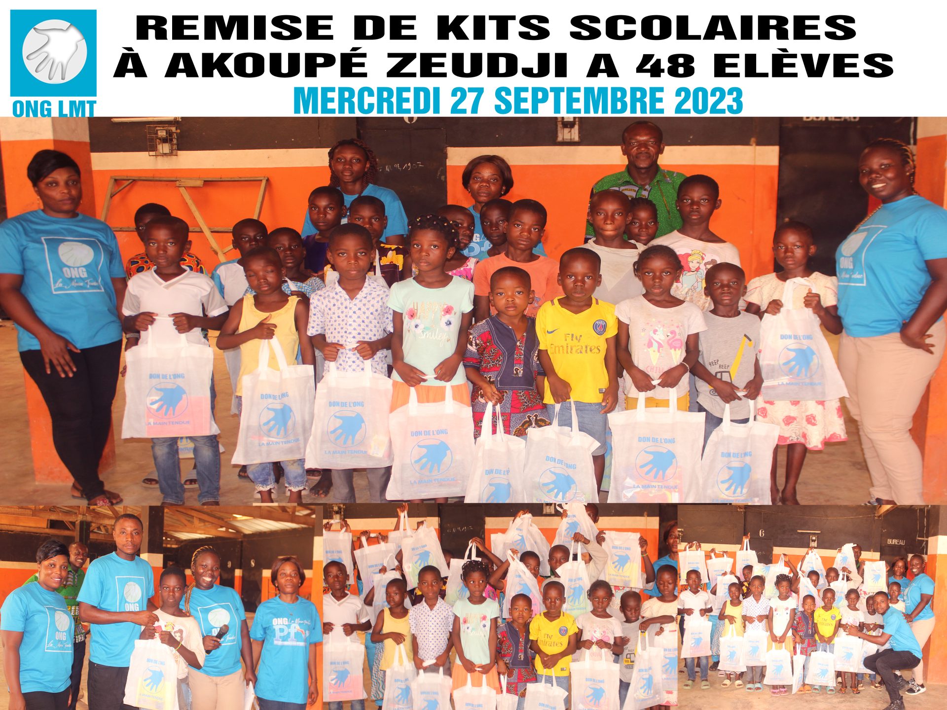 Remise de kits scolaire à Akoupé Zeudji