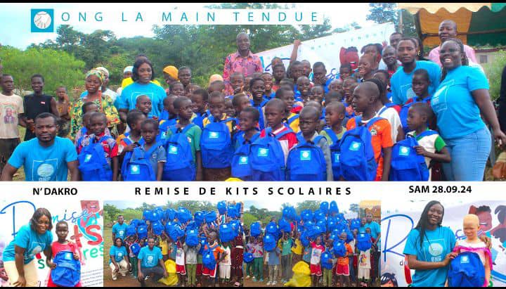 Remise de kits scolaire 2024-2025,  N&rsquo;Dakro – Attinguié – Akoupé Zeudji