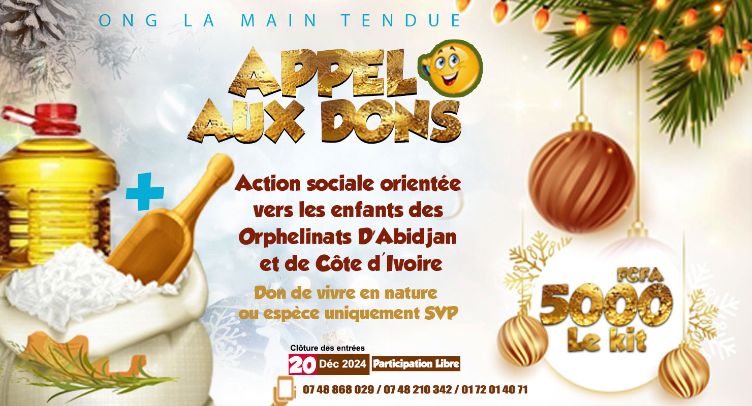 Appel aux dons : Action sociale orientée vers les enfants des orphelinats d&rsquo;Abidjan et de Côte d&rsquo;Ivoire