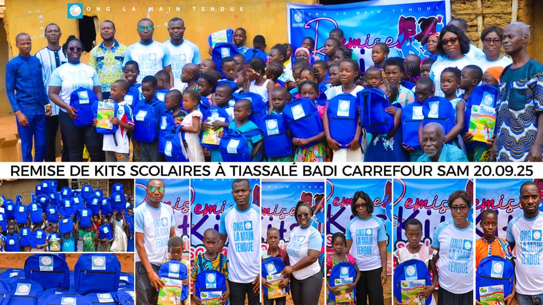 Remise de kits scolaires à Tiassalé Badi Carrefour SAM
